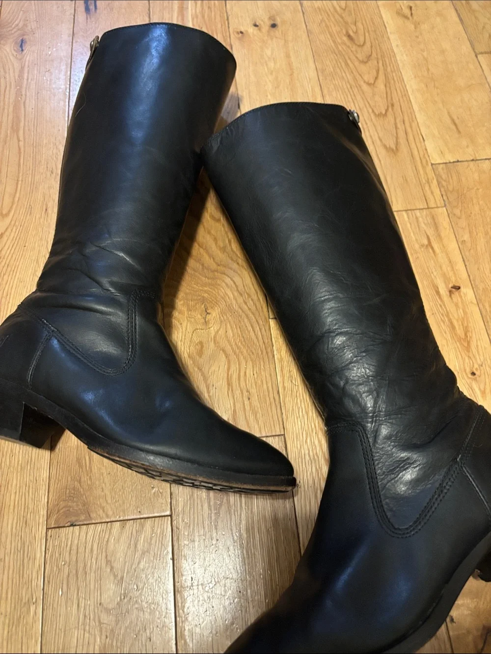 Frye leather zip